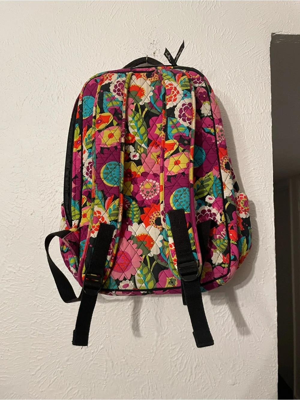 Vera Bradley Floral Quilted Backpack Pink Multicolor
